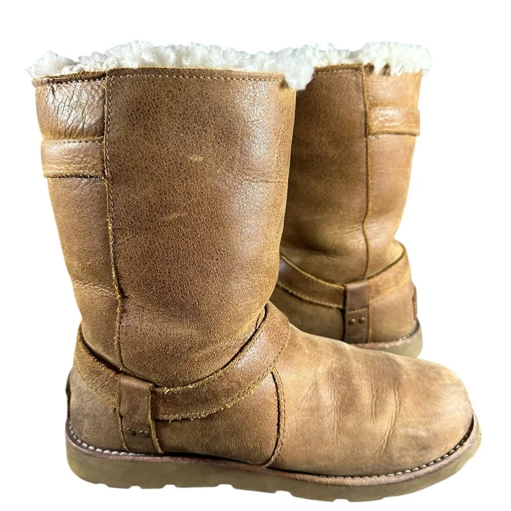 UGG Noira Waterproof Buckle Chestnut Boot Size US 7 | EU 38 - Picture 6 of 10